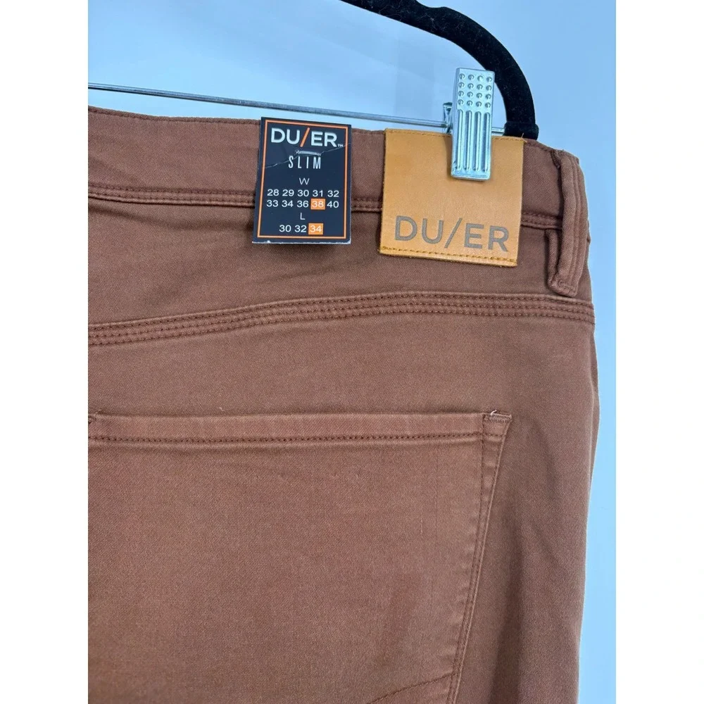 DU/ER Performance Denim N2X Slim Fit Pants Brown 38x34 NEW